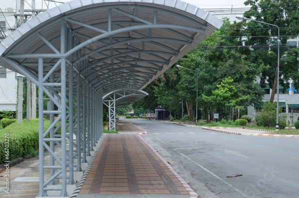 Fototapeta Brick path way in university.