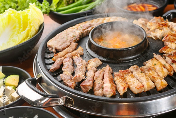 Obraz samgyeopsal, pork belly, 삼겹살, 오겹살