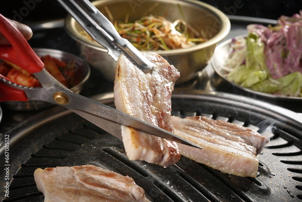 Obraz samgyeopsal, pork belly, 삼겹살, 오겹살