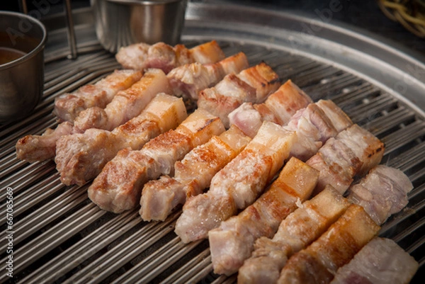 Obraz samgyeopsal, pork belly, 삼겹살, 오겹살