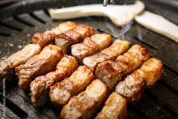 Obraz samgyeopsal, pork belly, 삼겹살, 오겹살