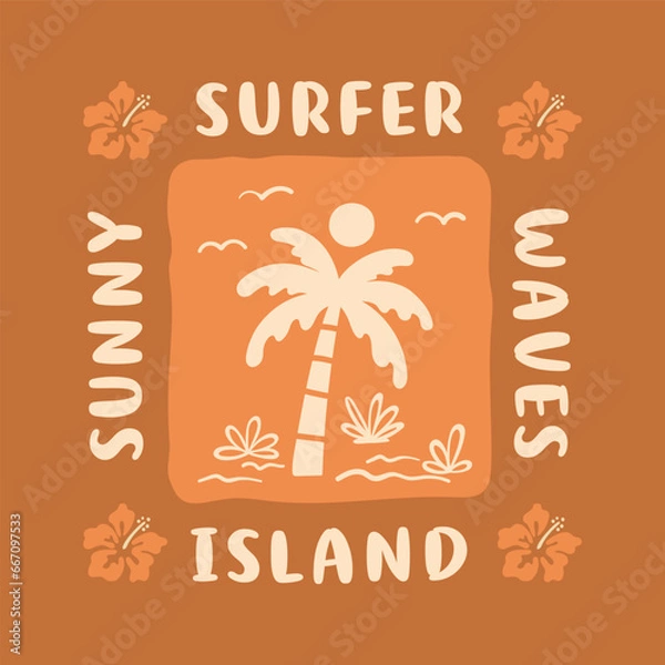 Obraz tropical island graphic