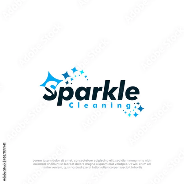 Obraz Economic cleaning service logo design vector template