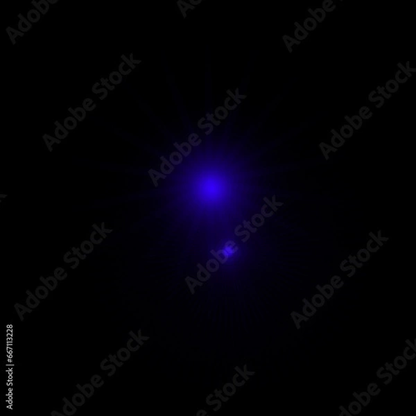 Obraz Overlay, flare light transition, effects sunlight, lens flare, light leaks. High-quality stock image of warm sun rays light effects, overlays or blue flare isolated on black background for design