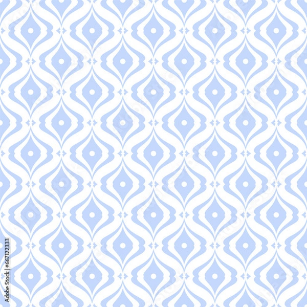 Fototapeta Abstract Seamless Decorative Light Blue Figured Pattern.