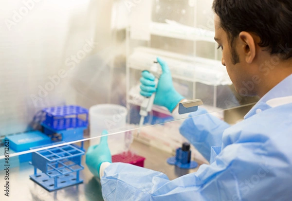 Obraz Scientist experimenting