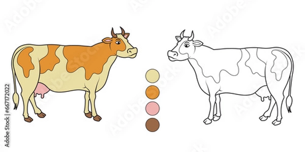 Obraz Coloring book "Cow"