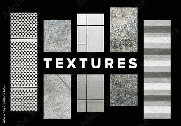 Fototapeta Metal And Concrete Background Textures