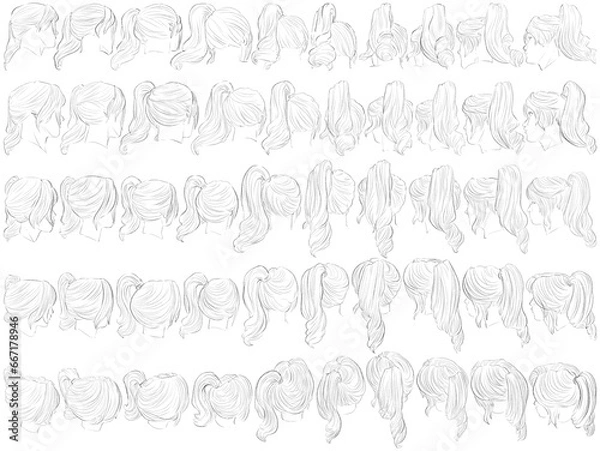 Fototapeta 50 Heads - Digital Art (3D to 2D)