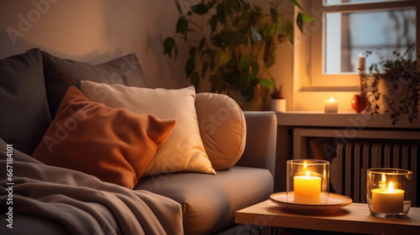 Obraz living room with sofa