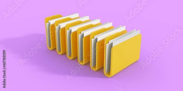 Fototapeta Office file folders. Business data concept