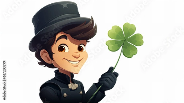 Obraz chimney sweeper good luck charm, clover