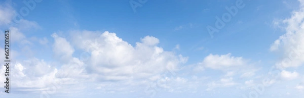 Fototapeta panoramic blue sky with white clouds