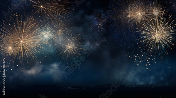 Obraz sylvester, fireworks in the night sky