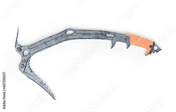 Fototapeta Ice Ax 3d render on white background