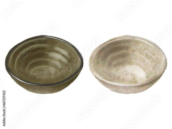 Obraz 水彩の小皿01_1