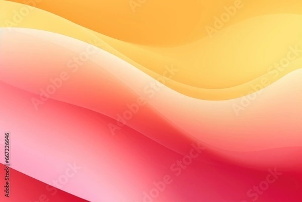 Fototapeta curved lines of pink and yellow color gradient, abstract background