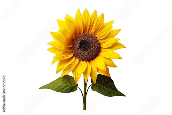Fototapeta sunflower isolated on white background