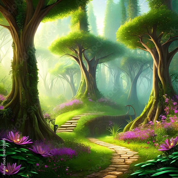 Obraz Enchanted florest and Garden