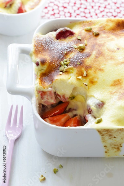 Obraz Erdbeerauflauf