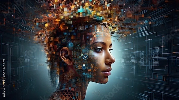 Obraz Artificial Intelligence Concept, when machines are programmed to think like humans