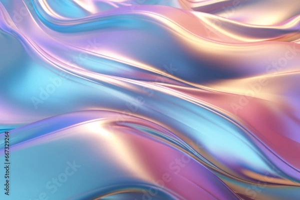 Obraz Iridescent Abastract Wave Flow Colorful Gradient Background