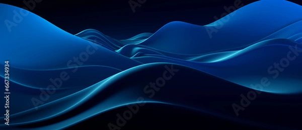 Obraz Abstract blue 3D waves