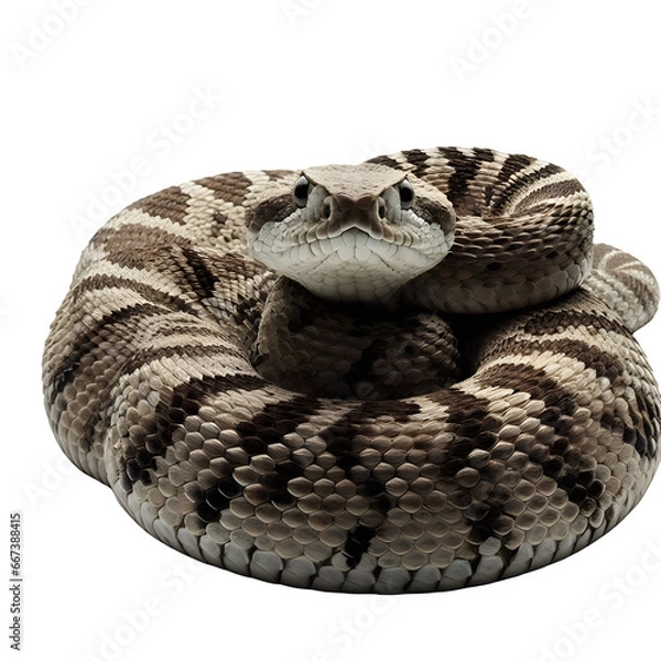 Fototapeta Desert rattlesnake transparent background. generative AI	