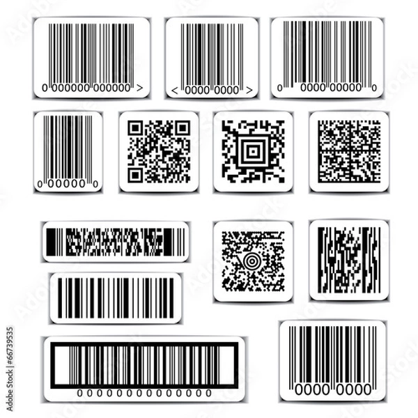 Fototapeta Barcode label set vector