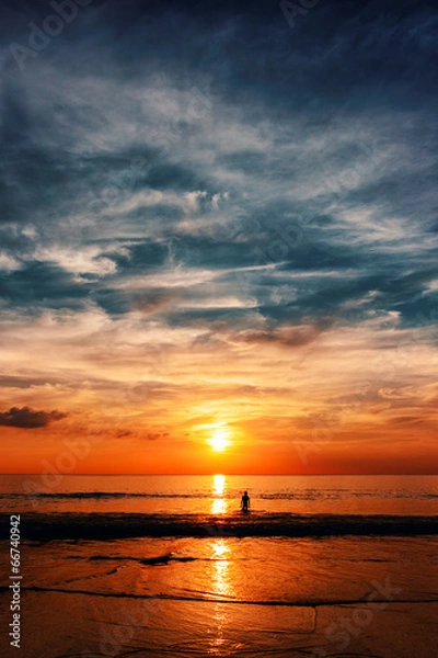 Obraz Epic sunset at the ocean