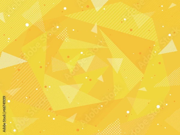 Fototapeta 背景素材 黄色 光 イベント セール バックグラウンド素材　ポップ ドット ストライプ