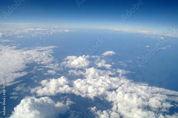 Obraz clouds and blue sky seen from plane