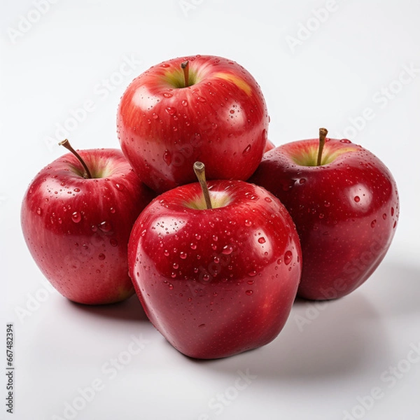 Obraz red apples on white background
