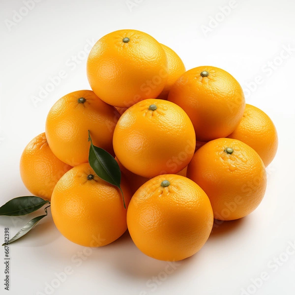 Obraz oranges on a white background