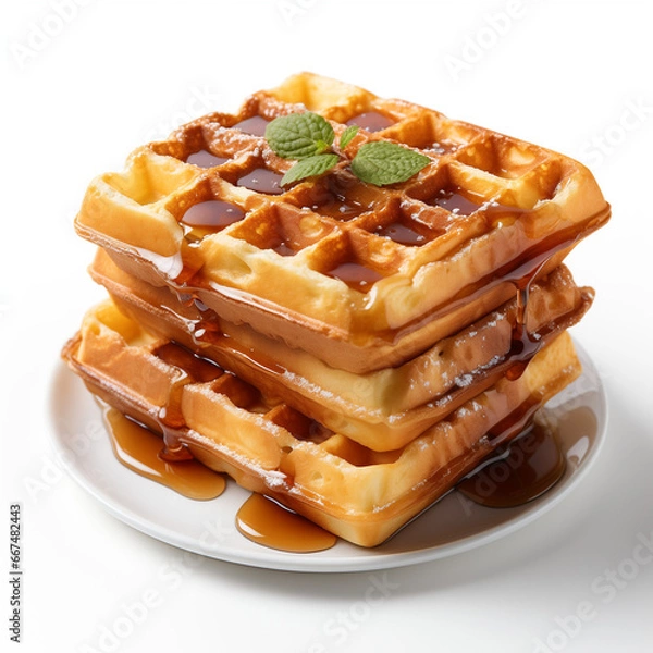 Obraz waffles with syrup