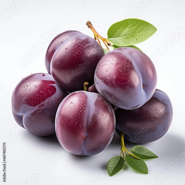 Obraz plums isolated on white