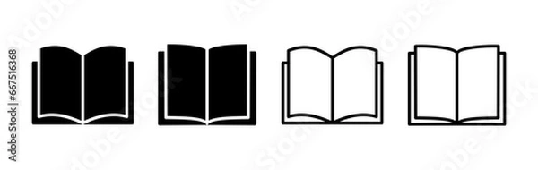 Obraz Book icon vector. Open book vector icon.
