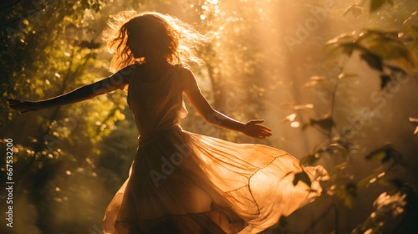 Fototapeta dance gir light