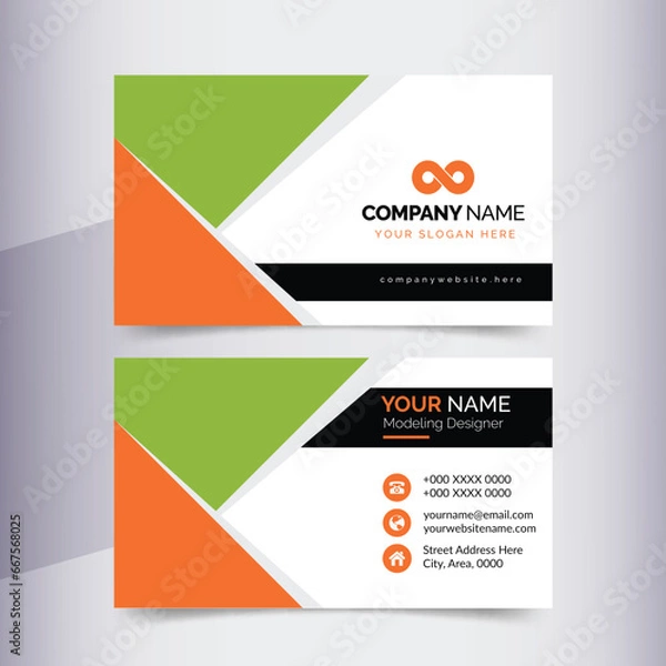 Fototapeta Creative Visual Branding card design