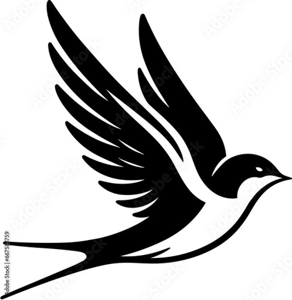Obraz Swallow Icon Illustration