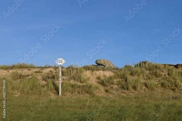 Obraz Balisage de la plage de Kerhilio en Bretagne