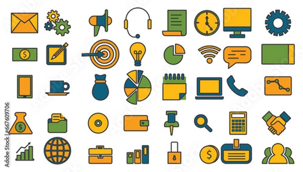Fototapeta icons for web and applications