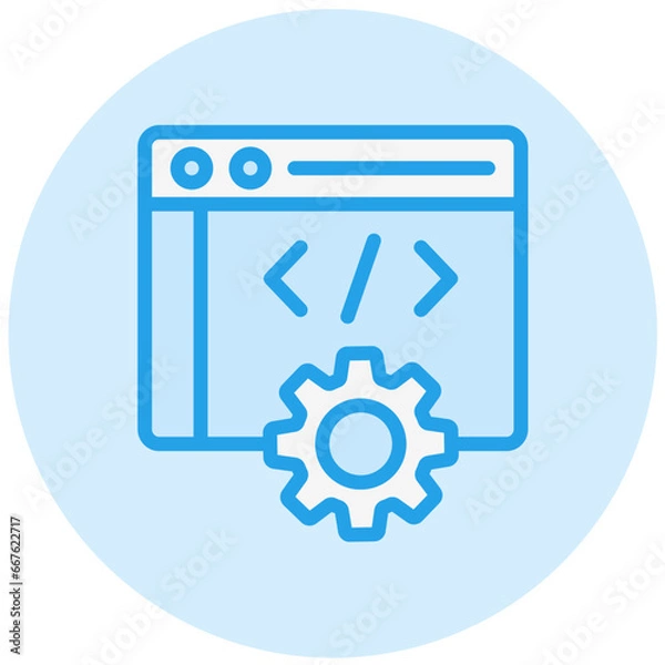 Fototapeta Web development Vector Icon Design Illustration