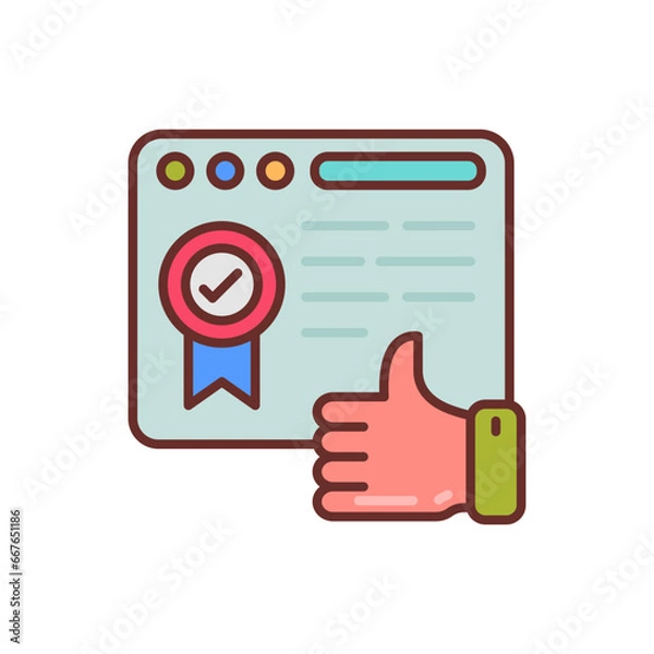 Fototapeta Quality icon in vector. Illustration