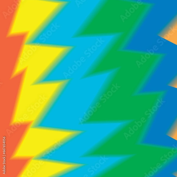 Fototapeta Vector seamless color geometric pattern with shadow