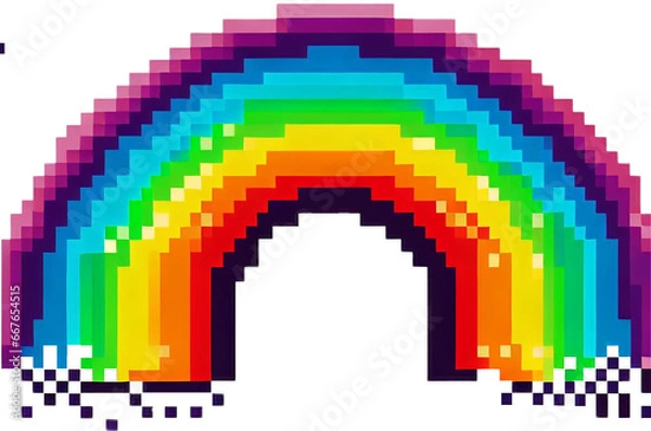 Obraz Rainbow in the pixel art.