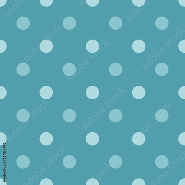 Fototapeta White Polka Dots Pattern Repeat on coral Background