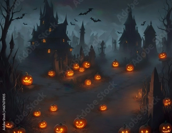 Obraz Happy Halloween theme spooky backgrounds