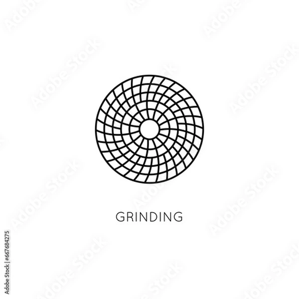 Obraz Diamond disc vector icon. Grinding disc for angle grinder.