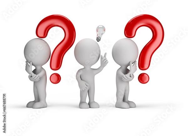 Obraz 3d man got an idea